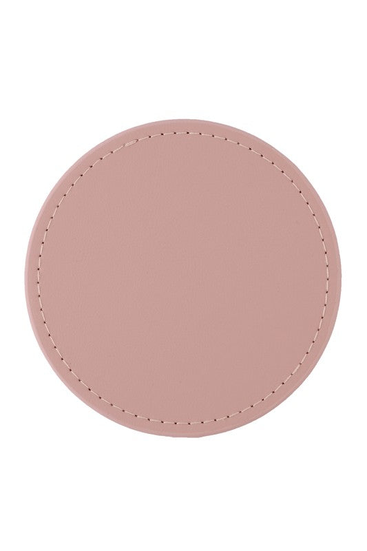 6 Round PU Leather Coasters Set - Premium  from ReeVe - Just $22! Shop now at Ida Louise Boutique