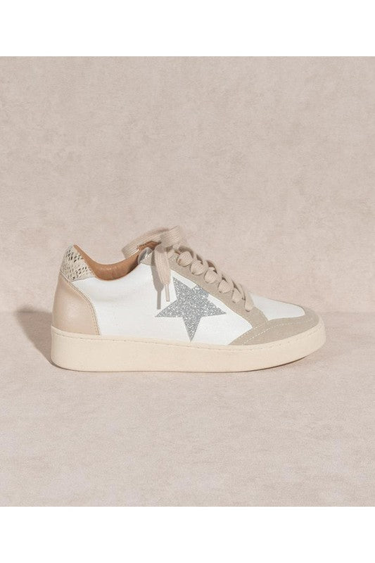 Star Embellished Sneakers With Tan Trim - Premium Tennis Shoes from Let's See Style - Just $68! Shop now at Ida Louise Boutique
