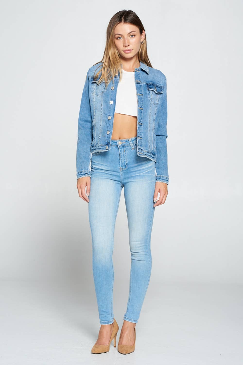 Medium Wash - Denim Jacket - Premium  from I&M JEAN, INC. - Just $68! Shop now at Ida Louise Boutique