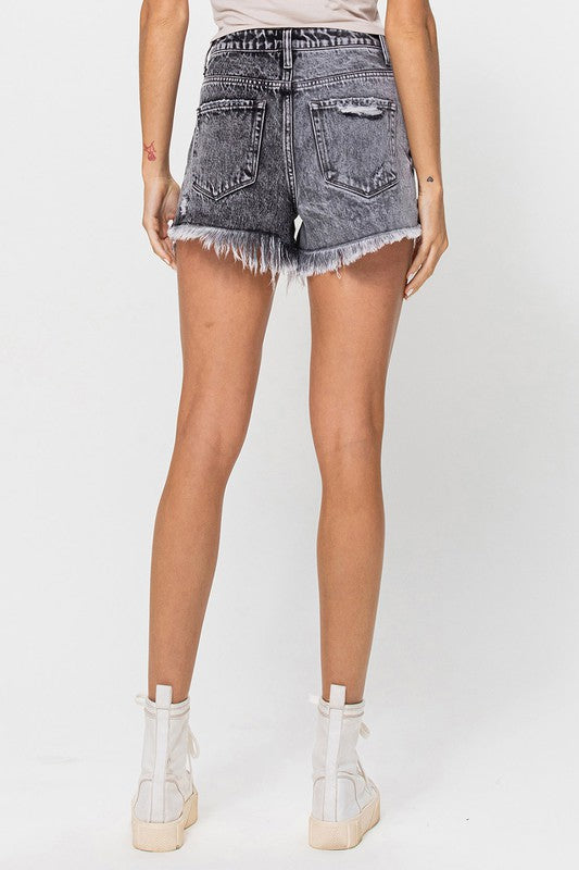 Super High Rise 2 Toned Short - Premium Shorts from VERVET by Flying Monkey - Just $50! Shop now at Ida Louise Boutique