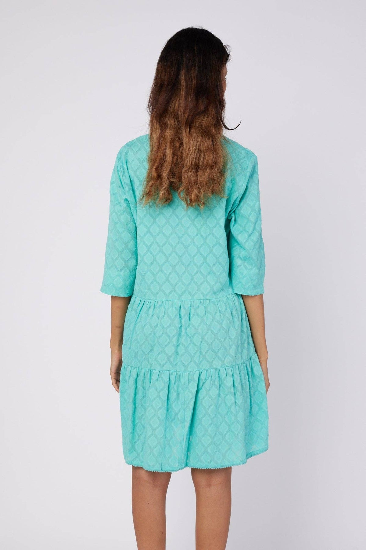 Alcee Turquoise Blue Resort Wear Summer Shirt Dress - Premium Dresses from ModaPosa - Just $78! Shop now at Ida Louise Boutique