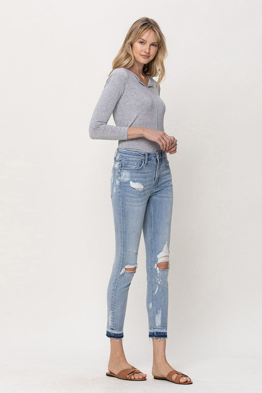 Vervet Mid Rise Crop Skinny - Premium Jeans from Flying Monkey - Just $74! Shop now at Ida Louise Boutique