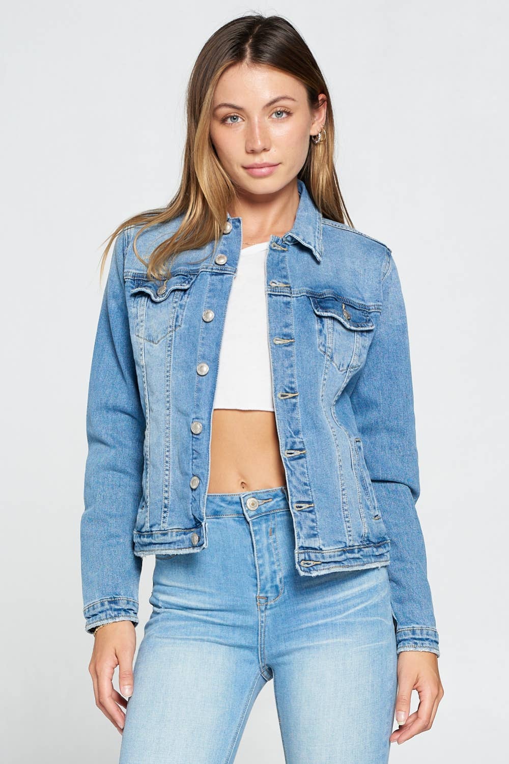 Medium Wash - Denim Jacket - Premium  from I&M JEAN, INC. - Just $68! Shop now at Ida Louise Boutique