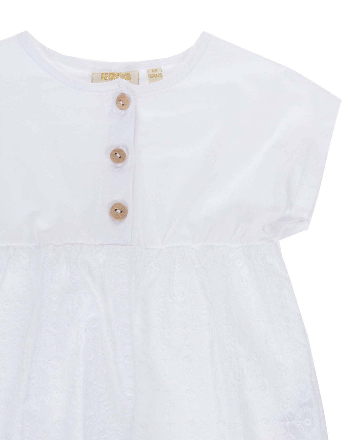 Mia White Cotton Button Knit Short Sleeve Shirt for Girls - Premium Girls Tops from UBS2 - Just $24! Shop now at Ida Louise Boutique