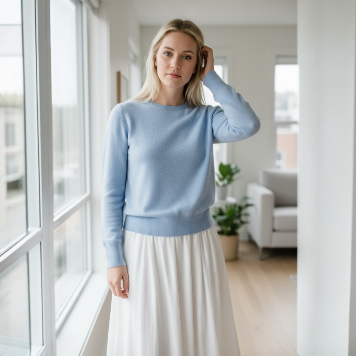 Mongolian Cashmere Crewneck Sweater