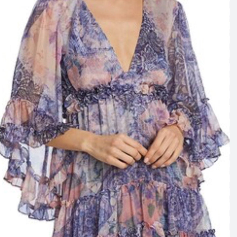 Misa Yasemin Butterfly Sleeve Babydoll Dress - Premium  from MISA Los Angeles - Just $98! Shop now at Ida Louise Boutique