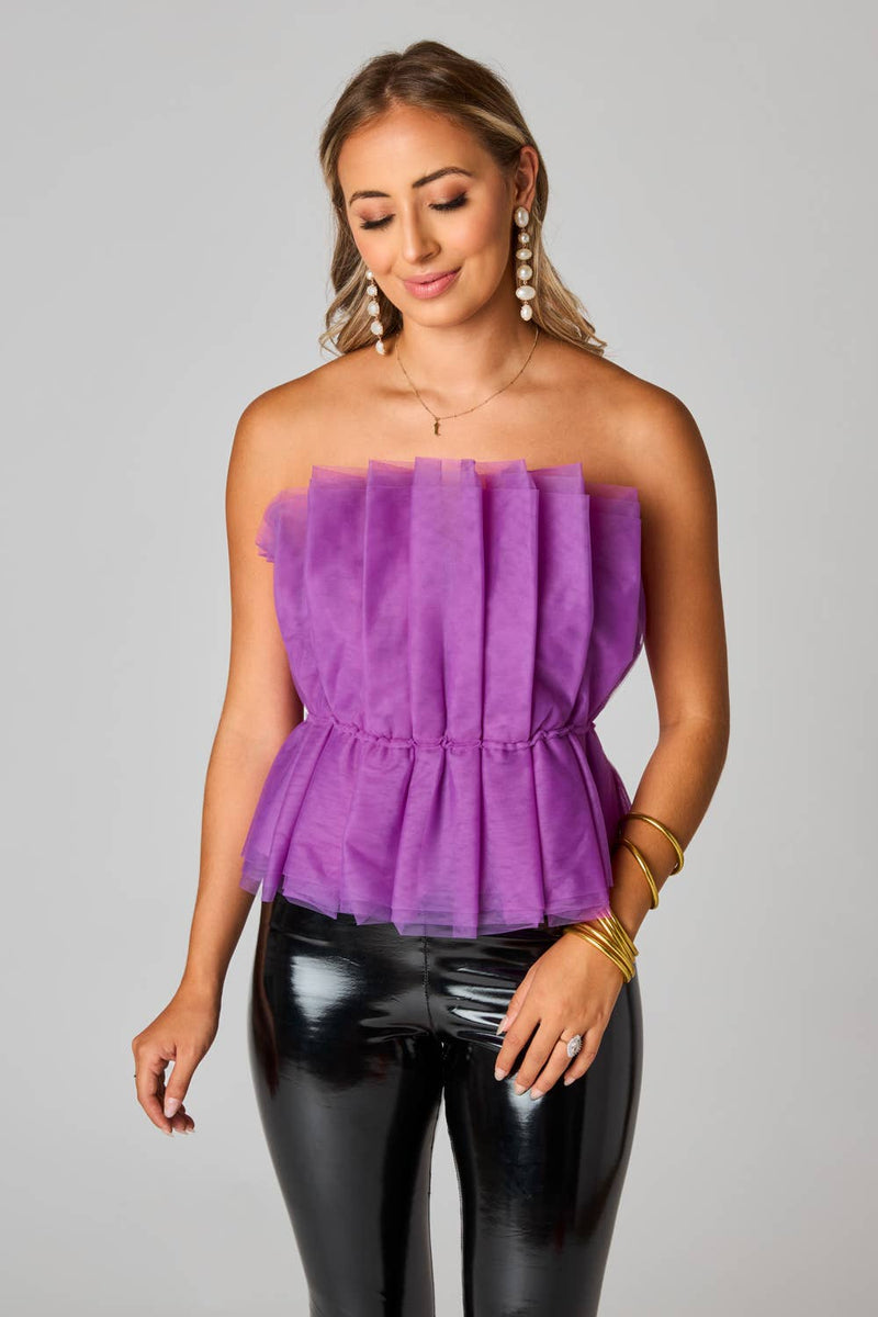 Giselle Iris Strapless Tulle Top - Premium Tops from BuddyLove - Just $50! Shop now at Ida Louise Boutique