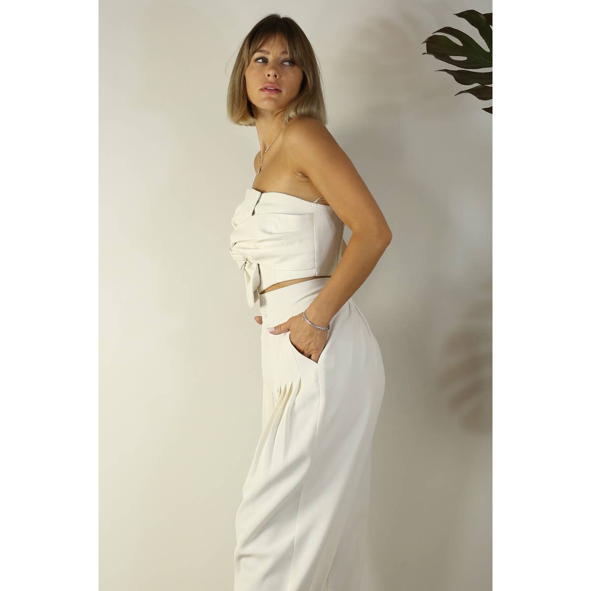 Pleated Bolero High Waist Pants - Premium Pants from Mulla - Just $40! Shop now at Ida Louise Boutique