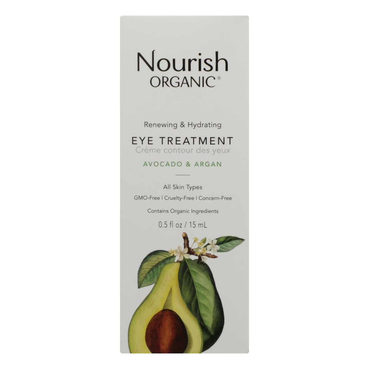 Nourish Organic Eye Treatment Cream - Renewing And Cooling - Avocado And Argan Oil - .5 Oz - Premium Eye Cream from Doba - Just $26! Shop now at Ida Louise Boutique
