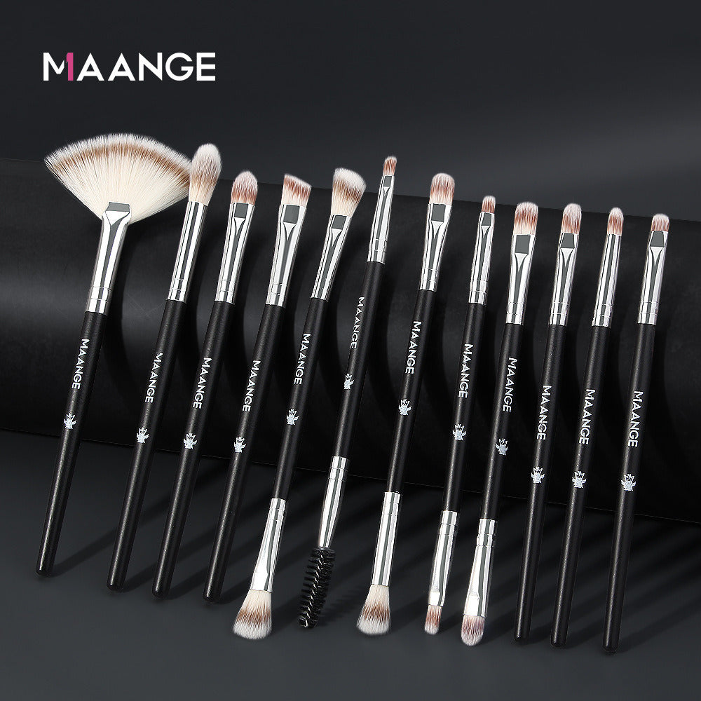 MAANGE 12 Pcs Makeup Brushes Set Eyeshadow Eyeliner Eyelash Eyebrow Brush Beauty Make up Blending Tools Maquiagem - Premium Makeup Brushes from Doba - Just $18! Shop now at Ida Louise Boutique