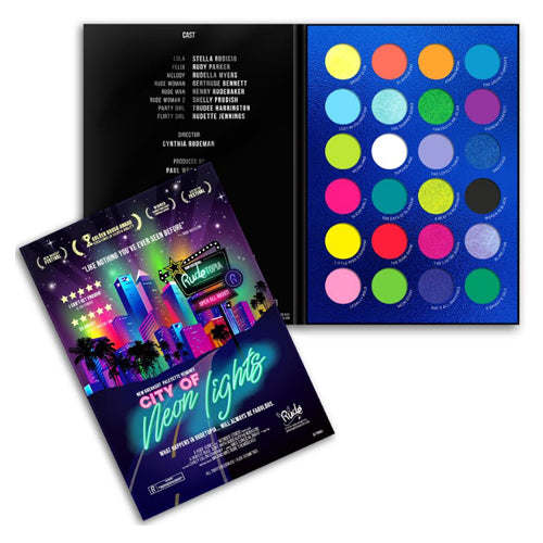 RUDE City of Neon Lights - 24 Vibrant Pigment & Eyeshadow Palette - Premium Eye Shadow from Doba - Just $26! Shop now at Ida Louise Boutique