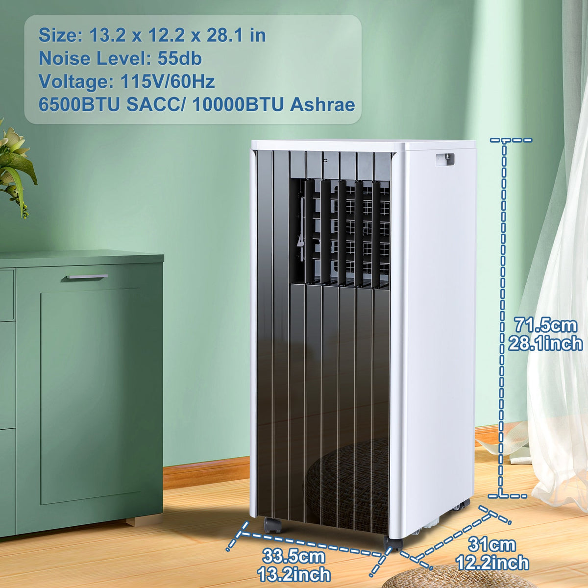 10,000 BTU Portable Air Condition, 5 in 1 Portable AC Unit For Room up to 250 Sq.Ft with Cool, Dehumidifier, Fan Mode, Sleep Mode, 24H Timer, Window Kit & Remote Control - Premium Air Conditioner from Doba - Just $250! Shop now at Ida Louise Boutique