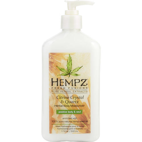 HEMPZ by Hempz FRESH FUSIONS CITRINE CRYSTAL & QUARTZ HERBAL BODY MOISTURIZER 17 OZ - Premium HAND & BODY LOTIONS from Doba - Just $27! Shop now at Ida Louise Boutique