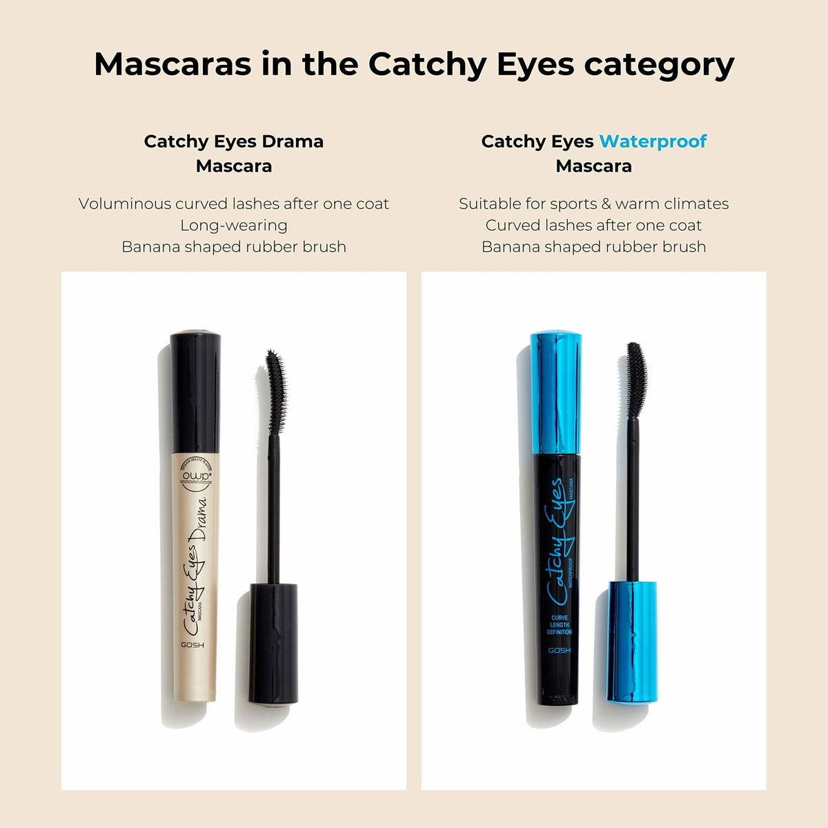 Gosh by Gosh Catchy Eyes Mascara - #001 Black --8ml/0.27oz - Premium Mascara from Doba - Just $16.47! Shop now at Ida Louise Boutique