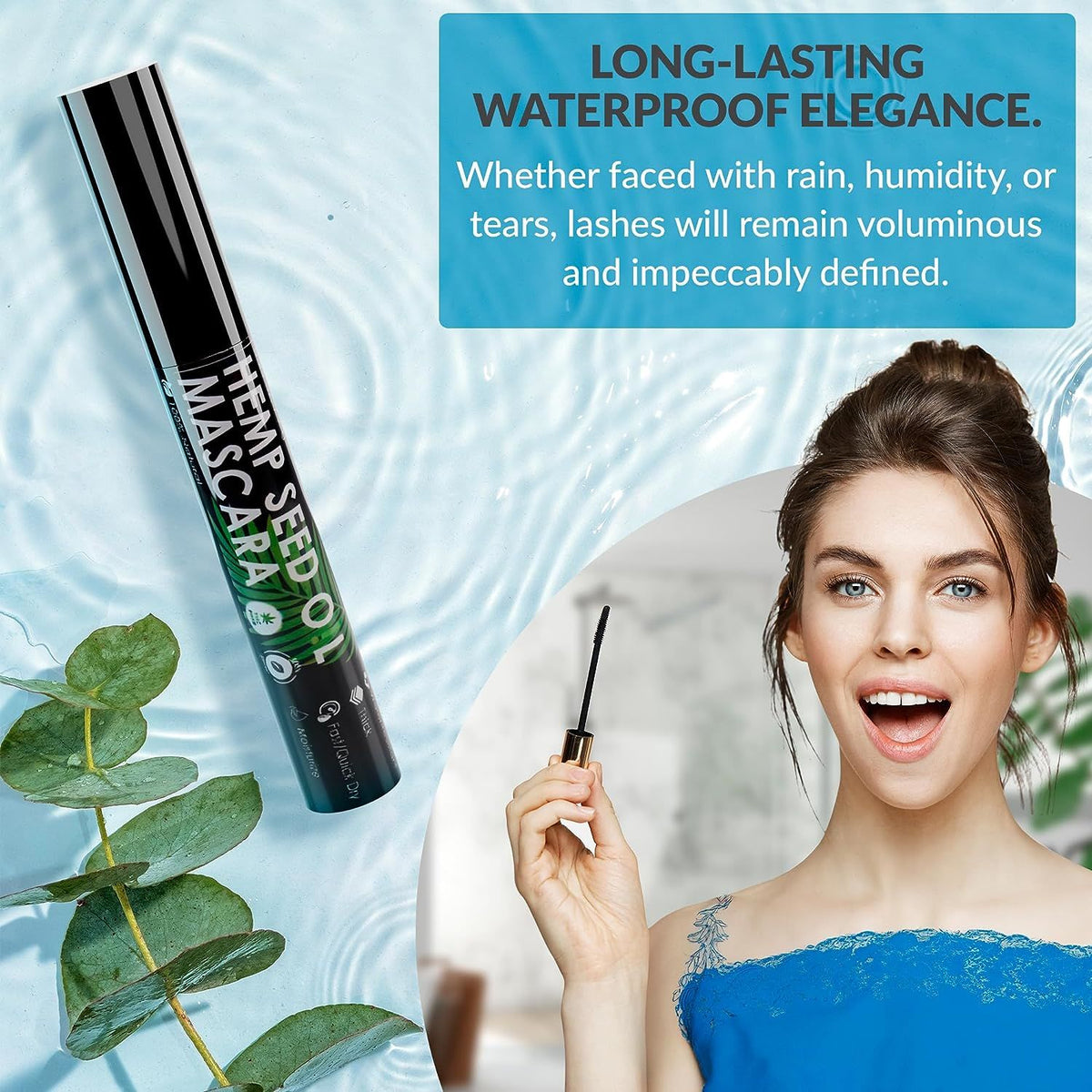 Organic Vegan Mascara Black. 0.25 Oz Hemp Seed Oil Natural Mascara. Waterproof Organic Mascara for Sensitive Eyes with Vitamin E. Cruelty Free Organic Hypoallergenic Mascara Sensitive Eyes - Premium Mascara from Doba - Just $17.68! Shop now at Ida Louise Boutique