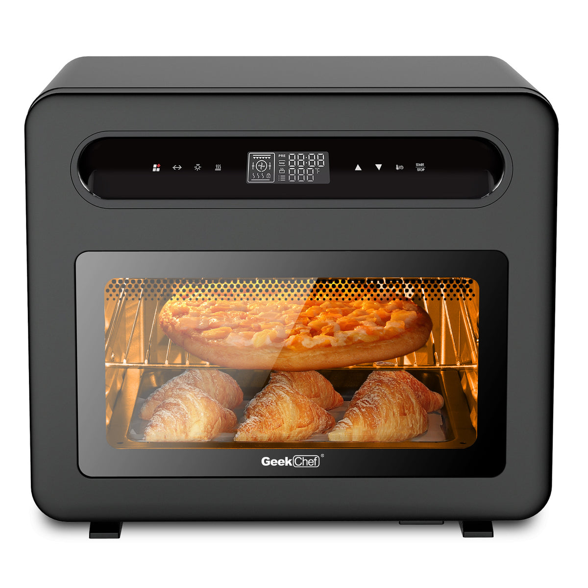Chef Steam Air Fryer Toast Oven Combo , 26 QT Steam Convection Oven Countertop , 50 Cooking Presets, with 6 Slice Toast, 12" Pizza - Premium Air Fryer from Doba - Just $239! Shop now at Ida Louise Boutique