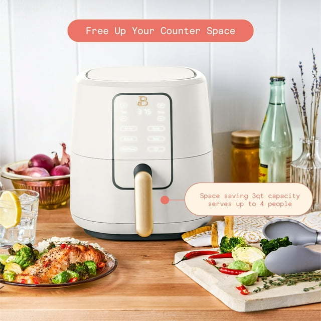 3 Qt Air Fryer with TurboCrisp Technology, White Icing - Premium Air Fryer from Doba - Just $45.25! Shop now at Ida Louise Boutique