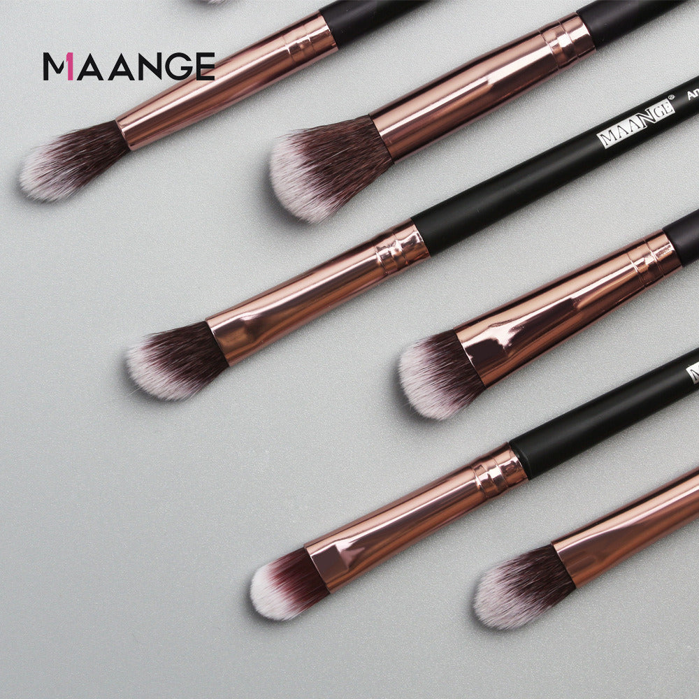 MAANGE 12pcs Eye Makeup Brushes Set With Cosmestic Bag Eyeshadow Blending Eyeliner Eyelash Eyebrow Brushes Make Up Professional - Premium Makeup Brushes from Doba - Just $22! Shop now at Ida Louise Boutique