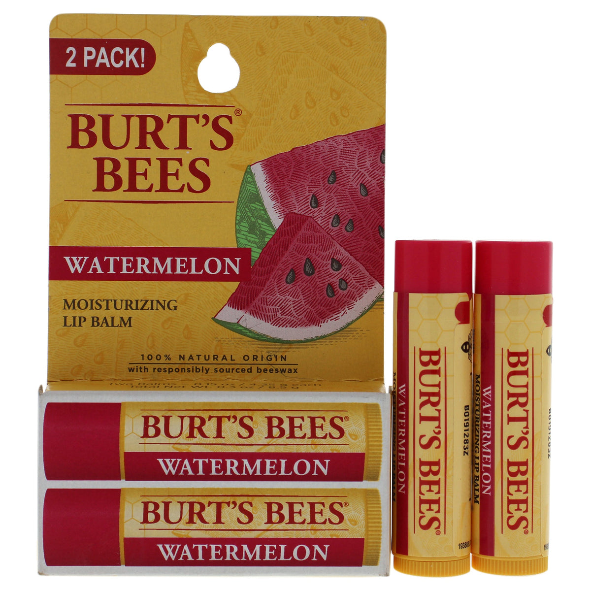 Watermelon Moisturizer Lip Balm Blister by Burts Bees for Unisex - 2 x 0.15 oz Lip Balm - Premium Lip Color from Doba - Just $13! Shop now at Ida Louise Boutique