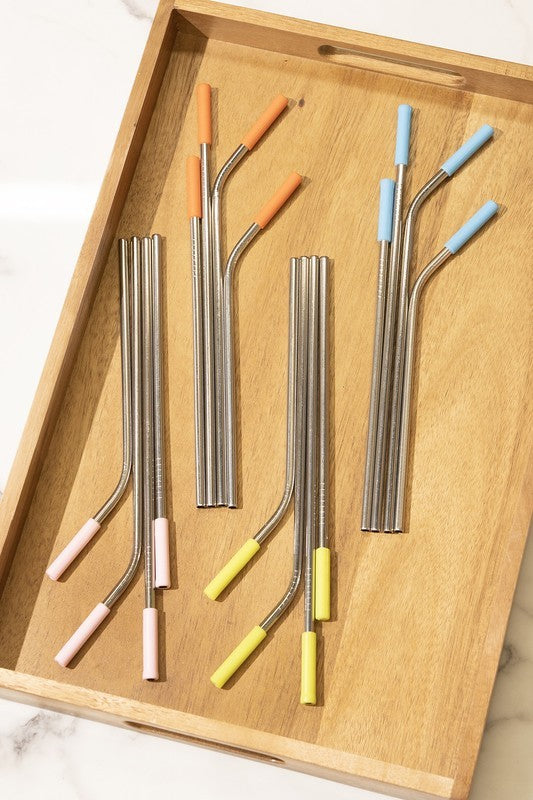 Reusable Metal Straw 20 Pcs Set & Silicone Tip - Premium  from ReeVe - Just $12! Shop now at Ida Louise Boutique