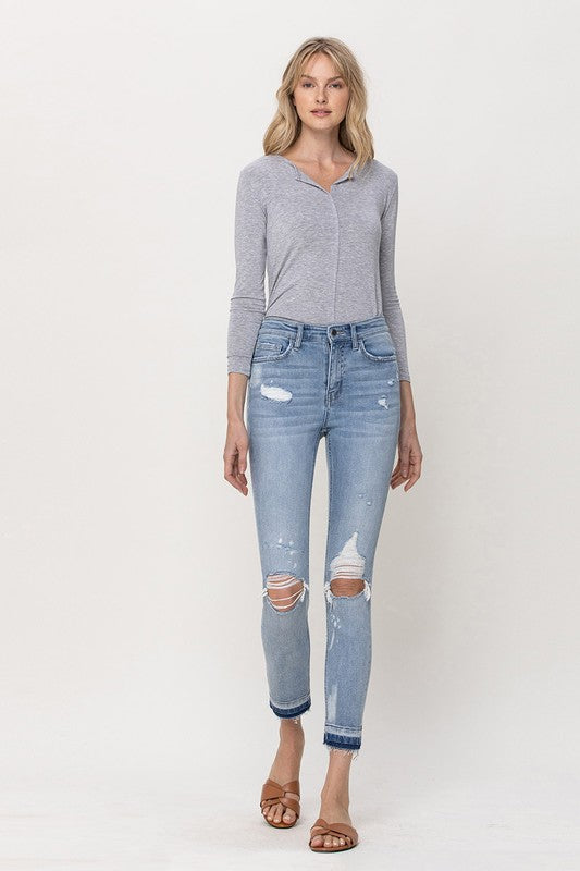 Vervet Mid Rise Crop Skinny - Premium Jeans from Flying Monkey - Just $74! Shop now at Ida Louise Boutique