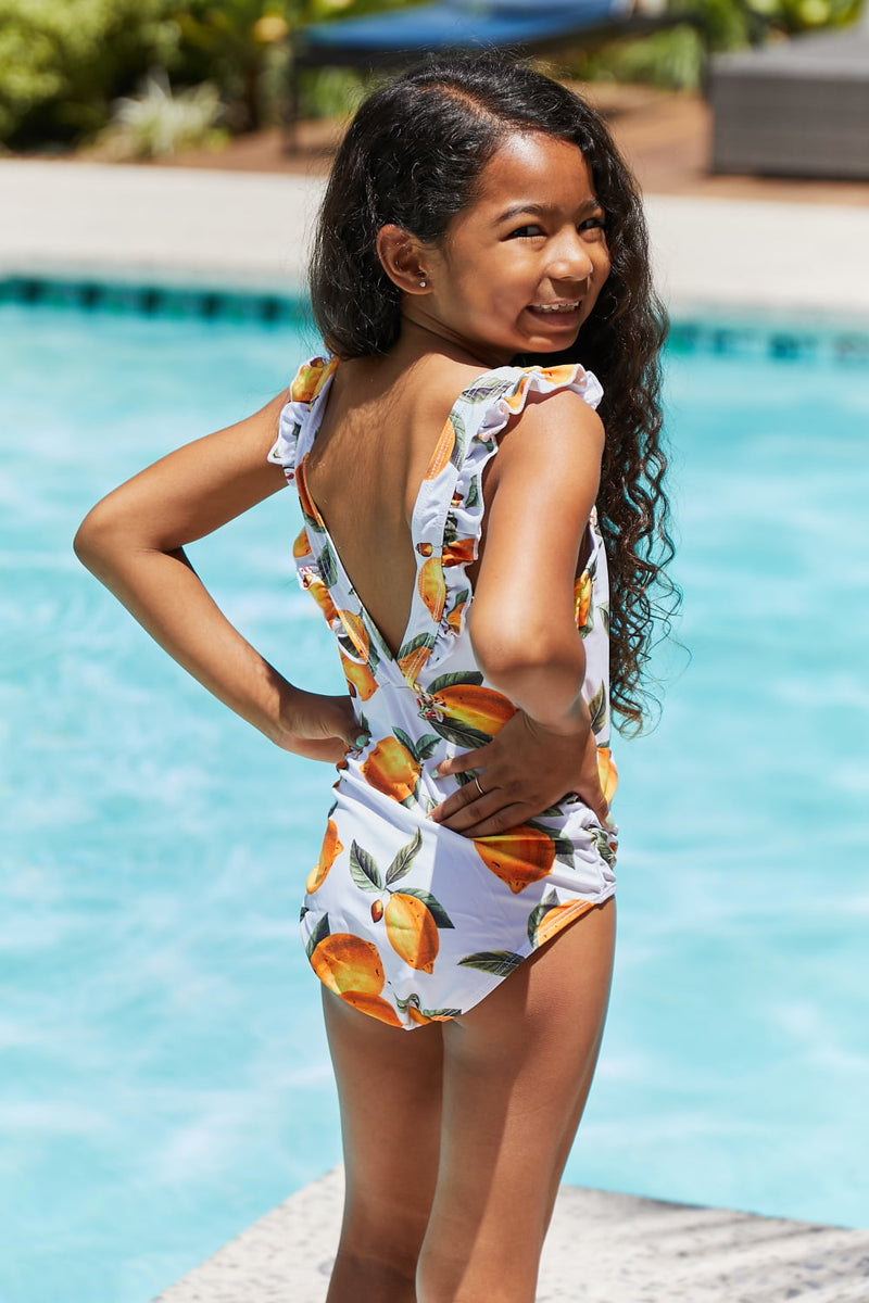 Marina West Swim Float On Ruffled One-Piece in Citrus Orange - Premium swim from Trendsi - Just $35! Shop now at Ida Louise Boutique