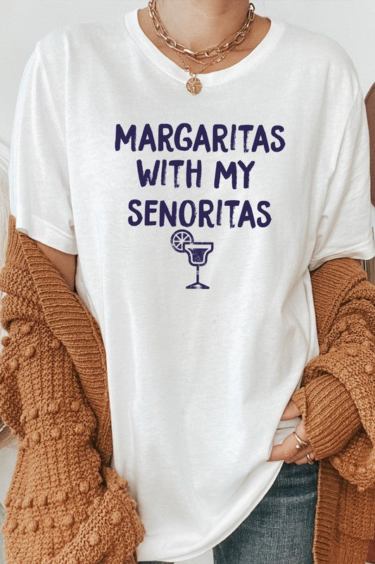 Margaritas With My Senoritas Party Graphic Tee - Premium T-Shirt from Kissed Apparel - Just $34! Shop now at Ida Louise Boutique