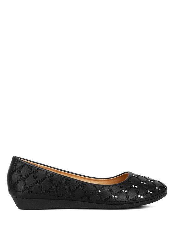 Gia Rhinestone Embellished Women's Ballerina Flats - Premium Flats from Rag Company - Just $52! Shop now at Ida Louise Boutique
