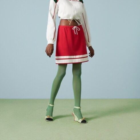 GUCCI JERSEY SKIRT RED