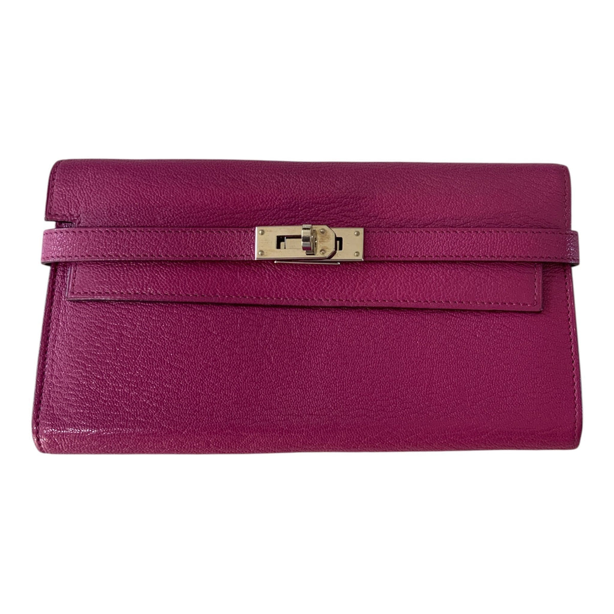 Hermes Bright Pink Kelly wallet COA