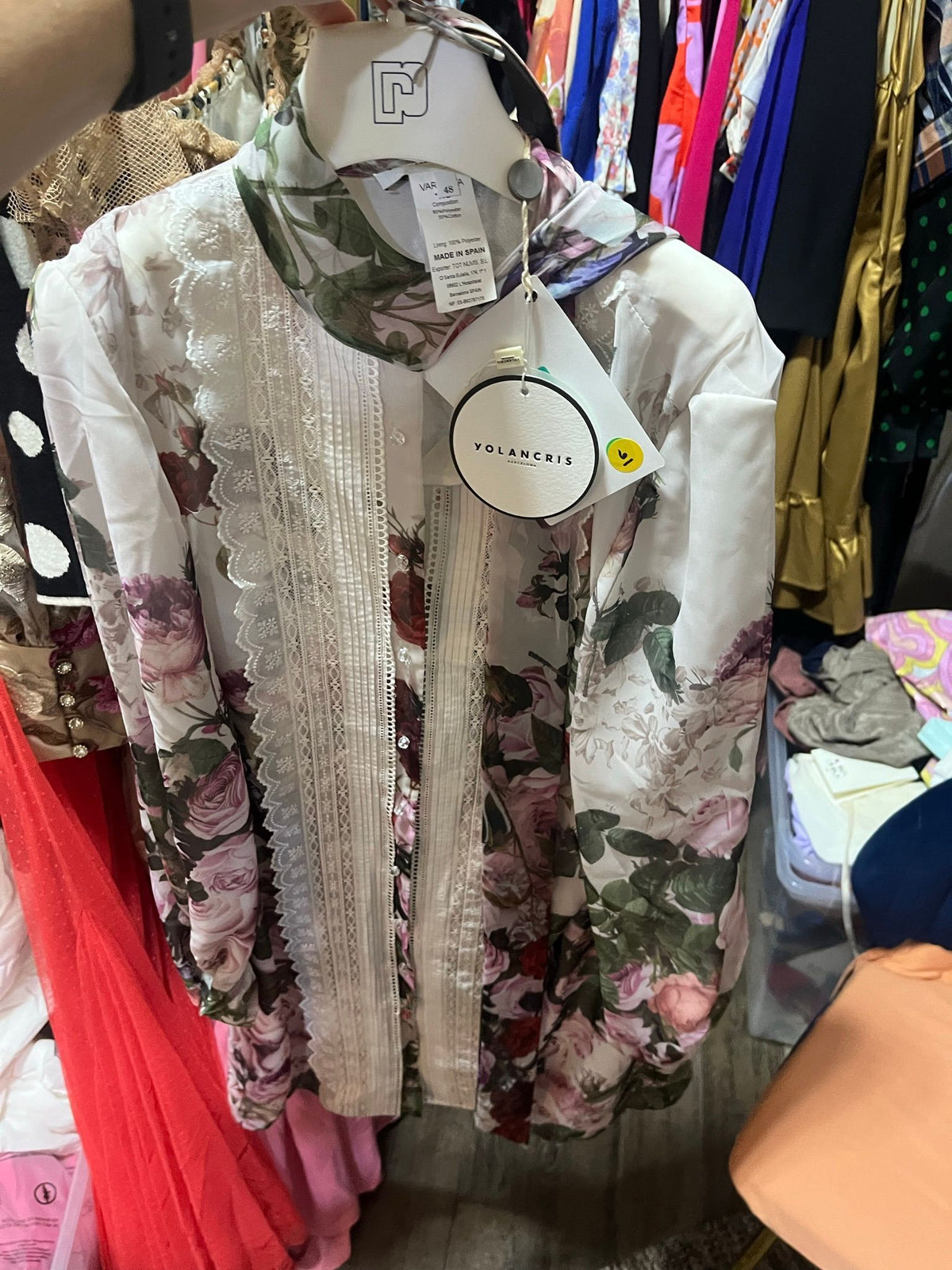 YOLANCRIS ROSES DRESS