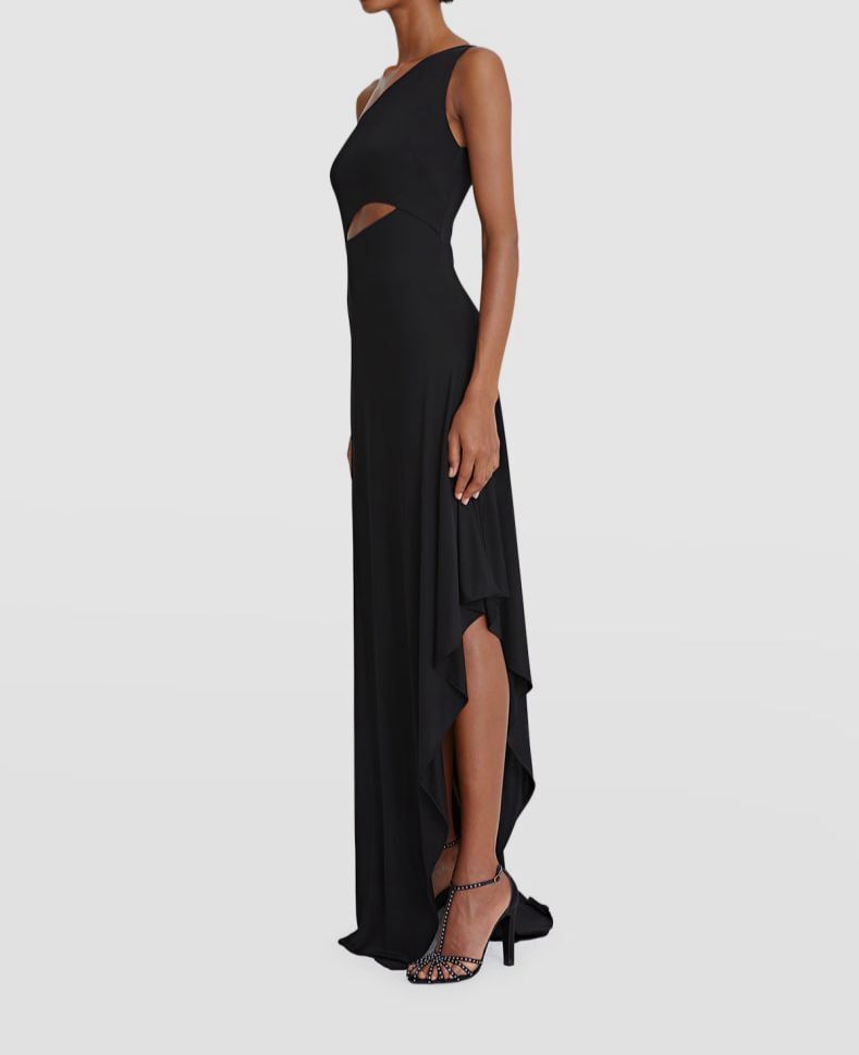 HALSTON BLACK CLARA DRESS