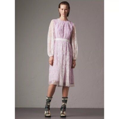 BURBERRY PINK LACE DRESS