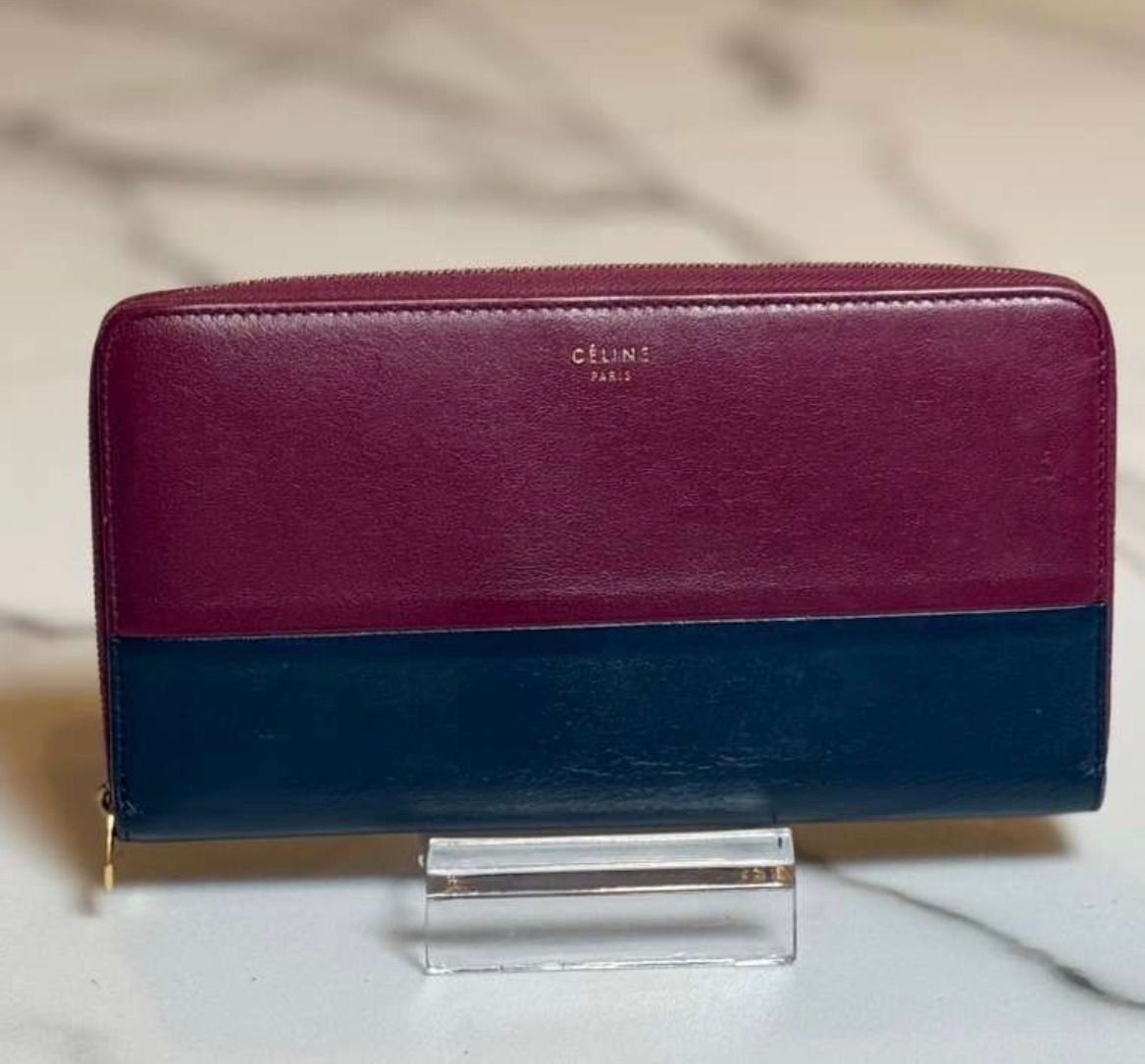 Celine Bi-Color Long Zip Wallet