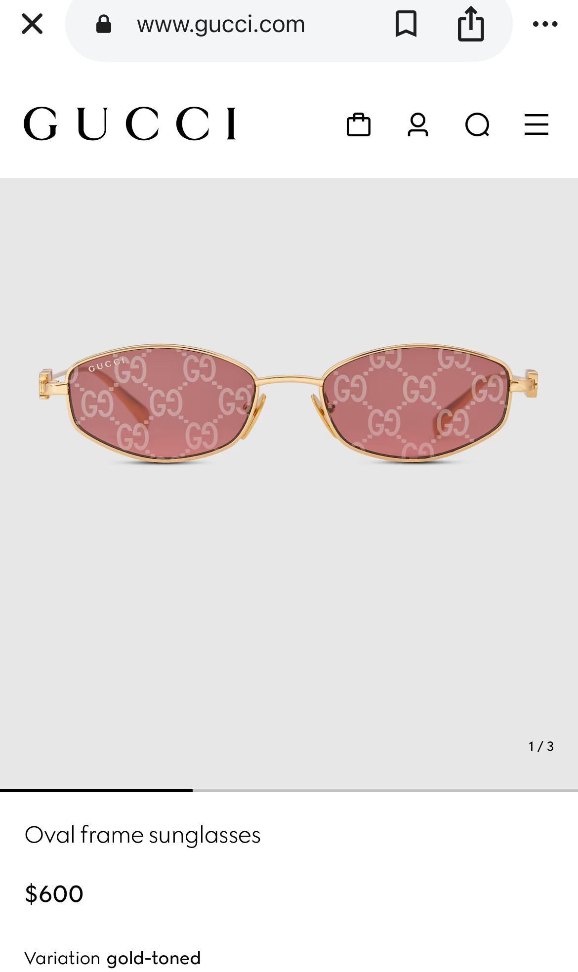 GUCCI LOGO SUNGLASSES