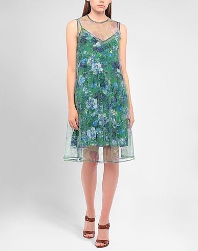 ERDEM GREEN FLORAL DRESS