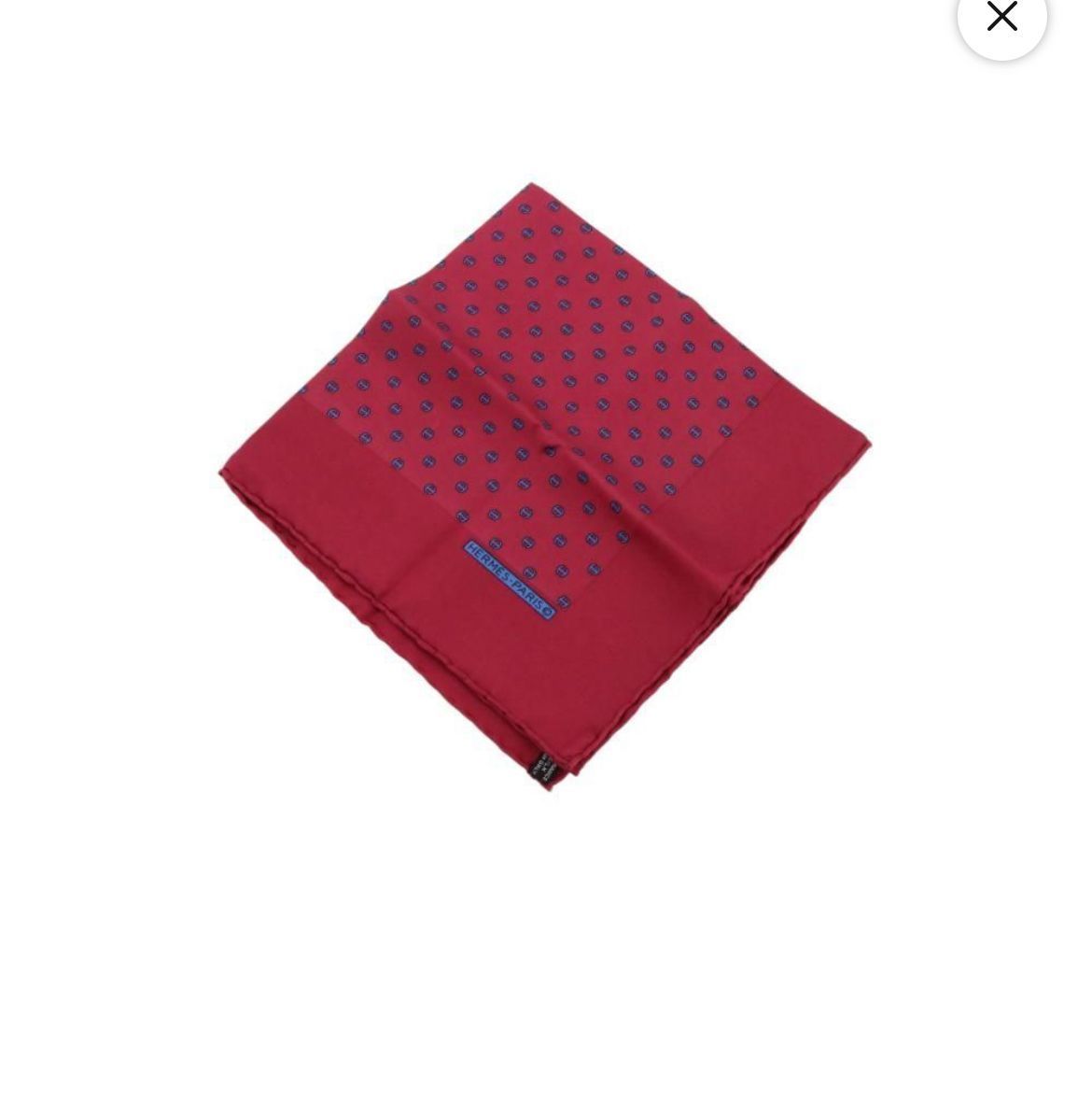 HERMES RED SILK SCARF