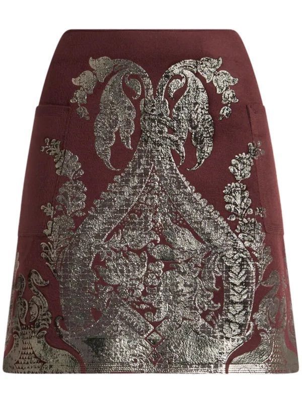 Etro Brocade Wool and Cashmere Skirt