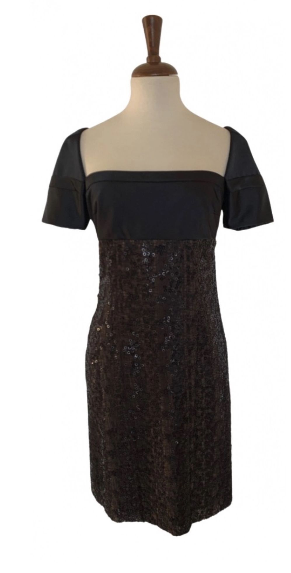 GUCCI BLACK SEQUIN MIDI DRESS