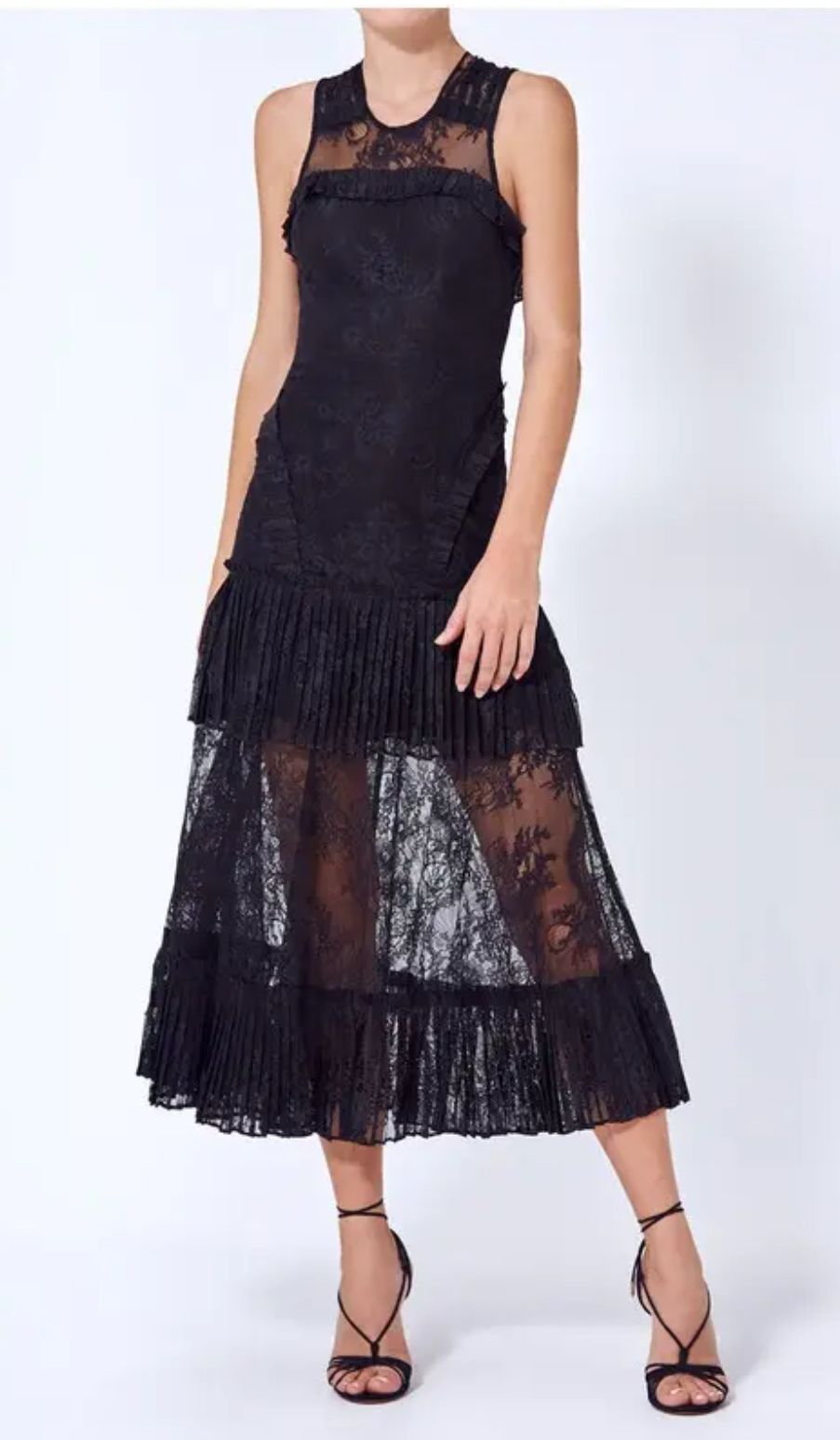 ALEXIS BLACK LACE MAXI DRESS