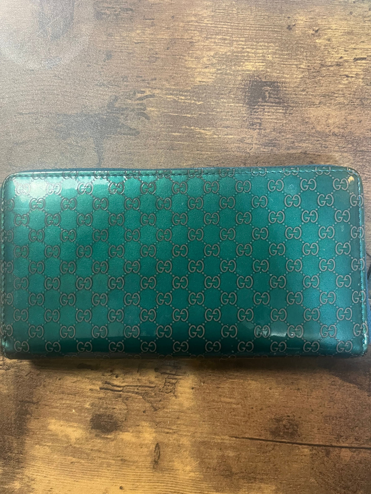 GUCCI METALLIC BLUE WALLET