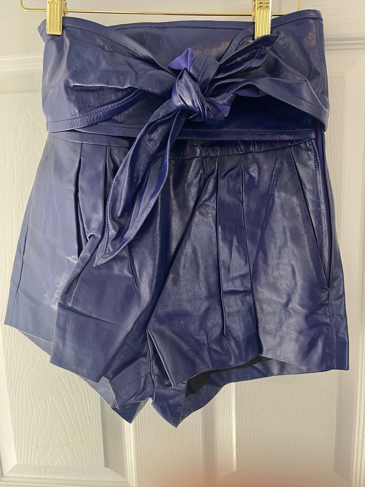 IRO LAMBSKIN LEATHER SHORTS