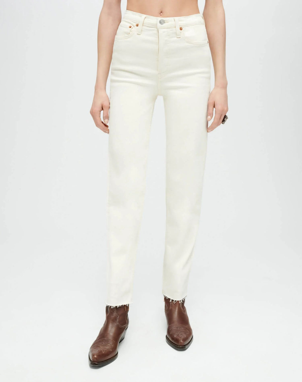 REDONE STOVE PIPE JEANS