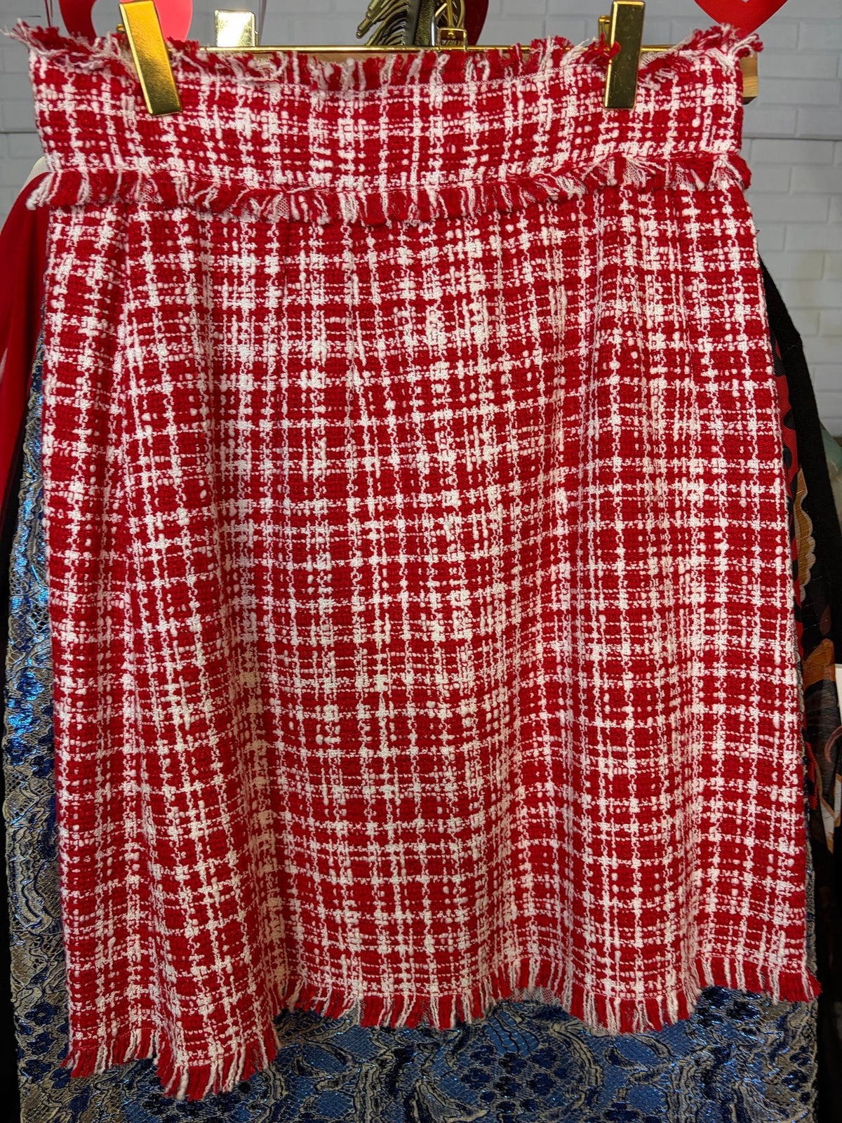 Dolce & Gabbana Red  Plaid Skirt
