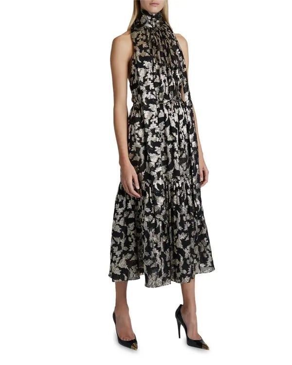 YSL Black Foil Dress