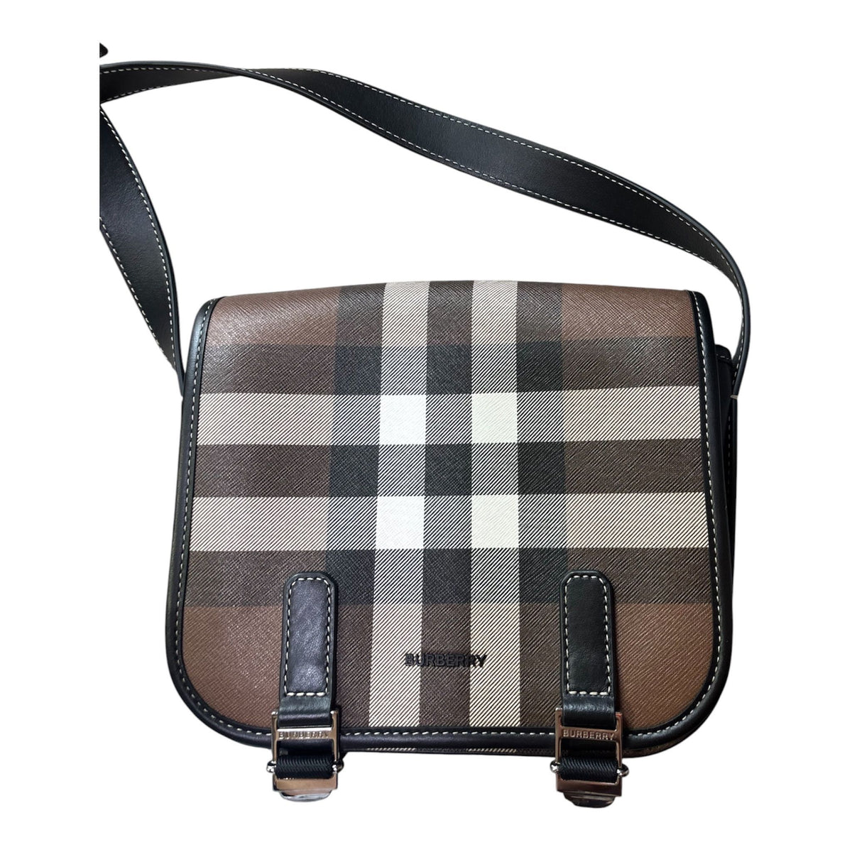 #12-Burberry smoke check Messenger bag