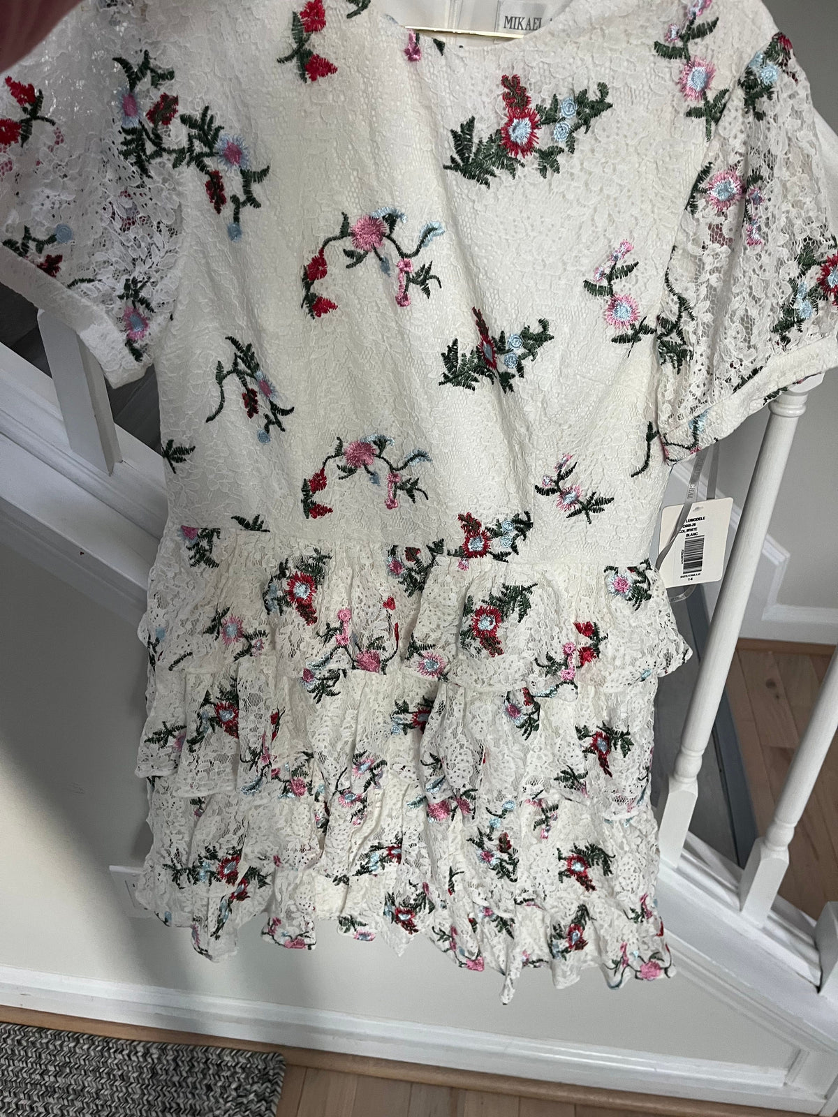 MICHAEL AGHAL MIDI RUFFLE DRESS