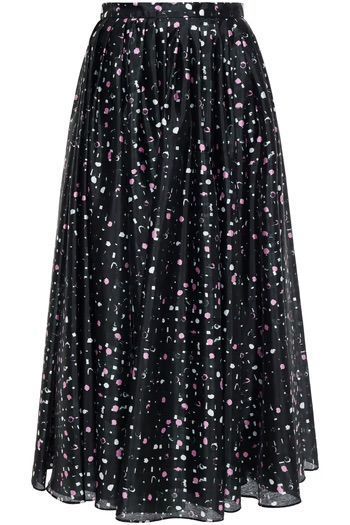 Erdem Pleated Polka Dot Skirt