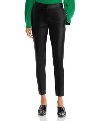 ROSETTA GETTY - Lambskin CROPPED SKINNY PANT