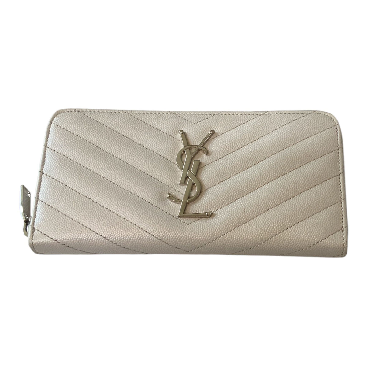 YSL Grain Chevron Monogram Rare wallet